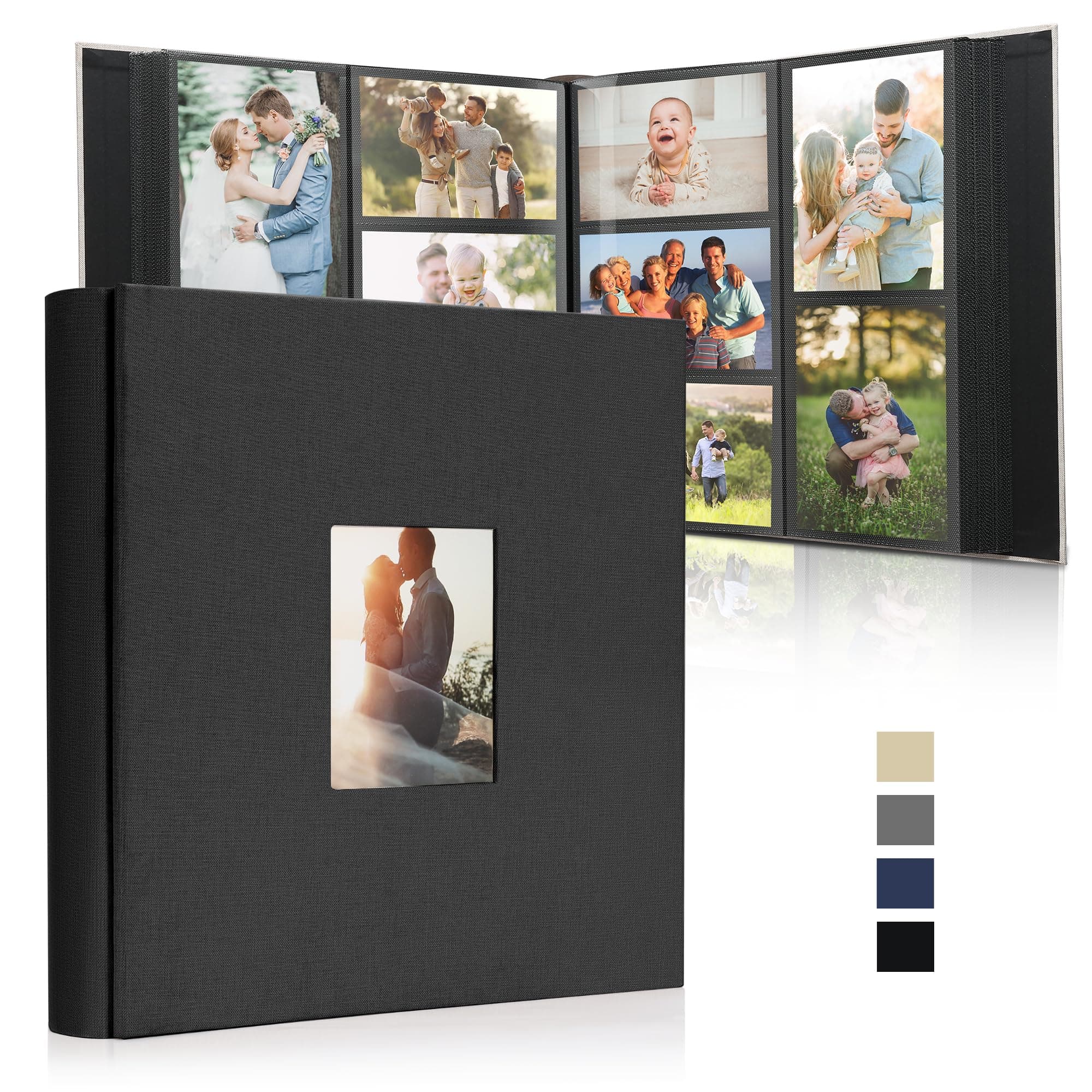 DazSpirit Album photo de 15,2 x 10,2 cm, 1000 pochettes, couverture en lin personnalisable, capacité extra large, contient des images horizontales et verticales, 10 x 15 cm, idéal pour les livres