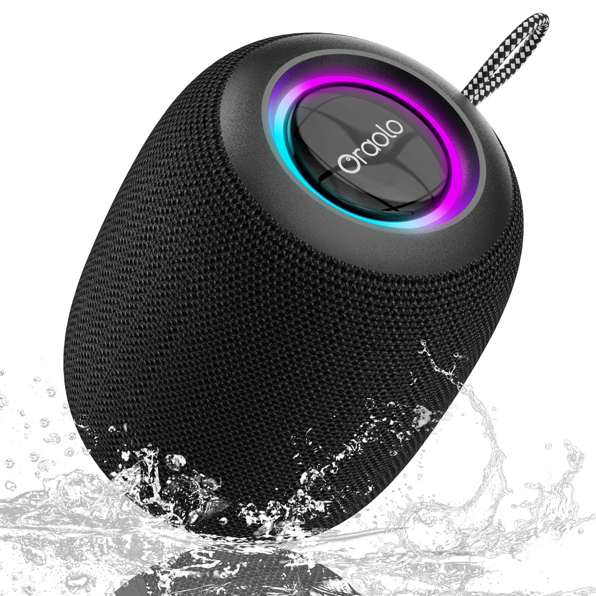 oraolo Altavoz Bluetooth Pequeño, Altavoz Portatil Bluetooth 5.4 | Mini Altavoces Ducha, 30H Reproducción, IPX7 Resistencia al Agua, TWS, Adecuado para Exteriores/Fiestas/Viajes