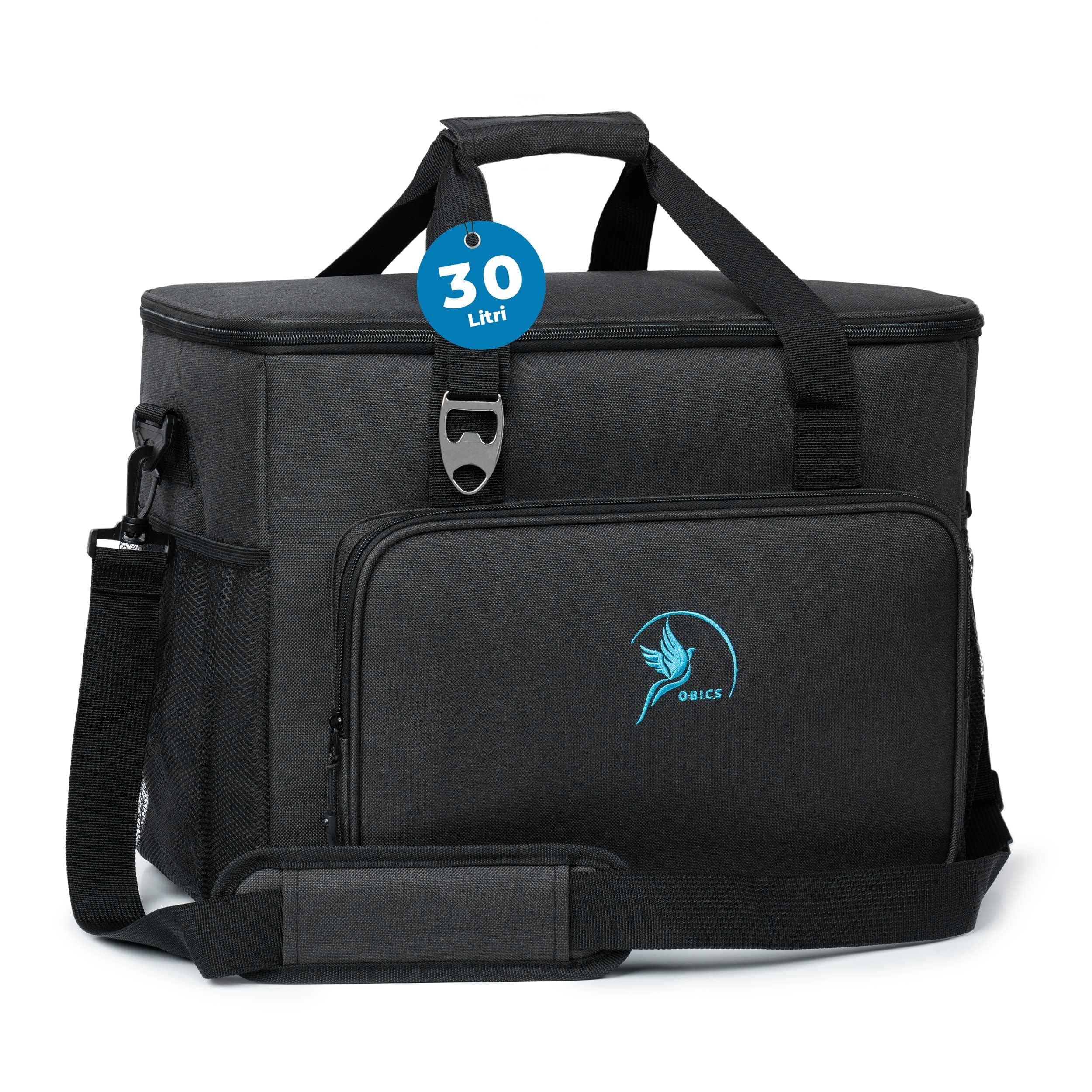 Obics® Borsa termica porta pranzo 20 e 30 litri - Frigo isoterma portatile per alimenti, ufficio, picnic e da viaggio - Borsa-Frigo rigida e termiche isolata (mantiene fresco per 10-12 ore)