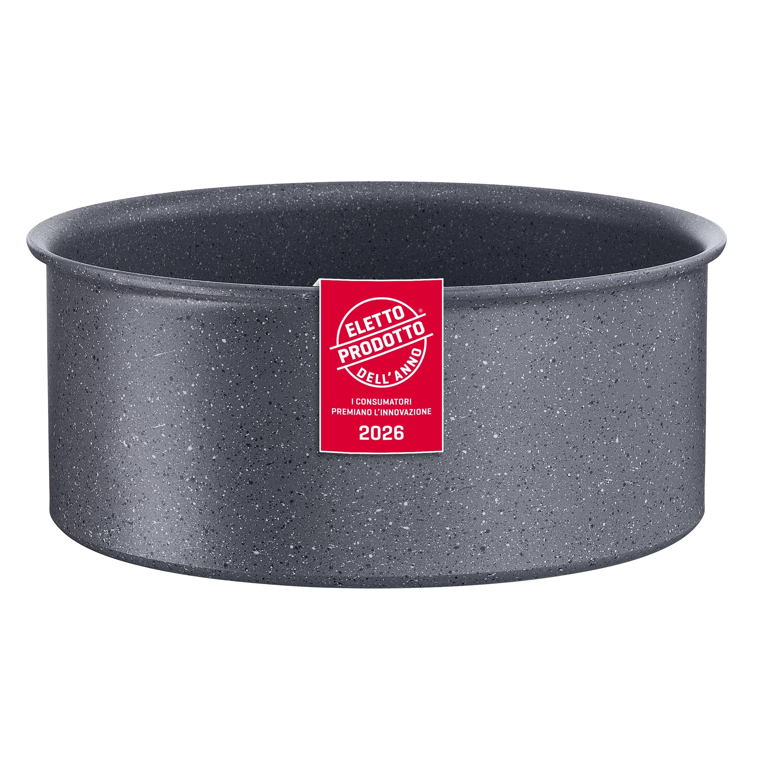 Lagostina Ingenio Mineralis Casseruola Fonda Ø 16 cm, Casseruola con Corpo in Alluminio 100% Riciclato, per Gas, Forno e Induzione,Utilizzabile con Manico Removibile (non incluso)