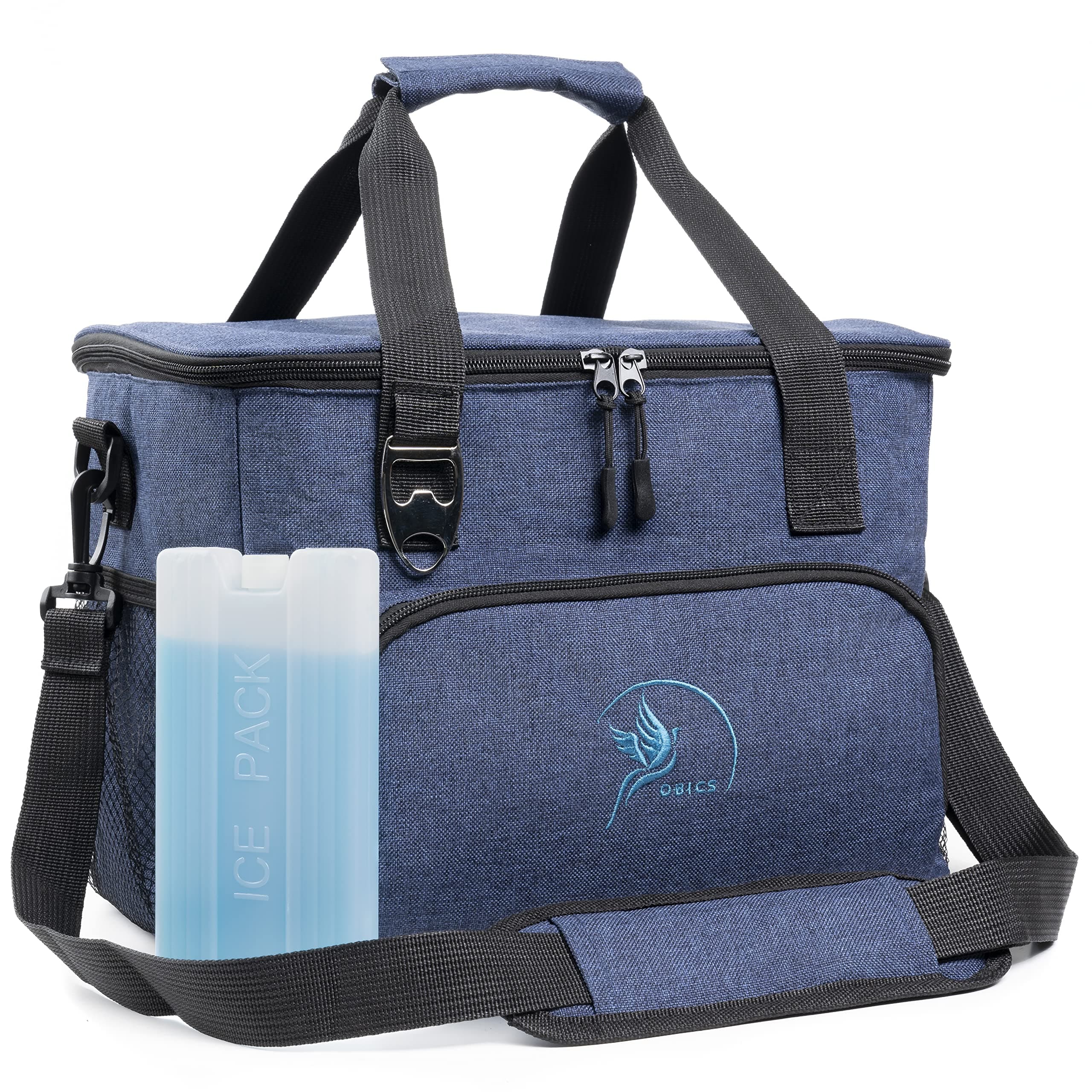 Obics® Borsa termica porta pranzo 20 e 30 litri - Frigo isoterma portatile per alimenti, ufficio, picnic e da viaggio - Borsa-Frigo rigida e termiche isolata (mantiene fresco per 10-12 ore)